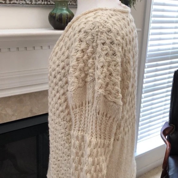 Free People Cream V-Neck Sweater - Picture 10 of 14